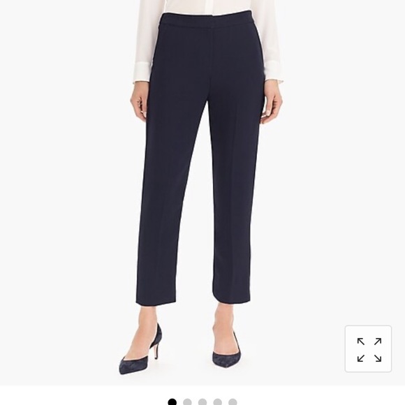 J. Crew Easy Pull-on Pant, 14, Black Matte Crepe - Picture 1 of 4